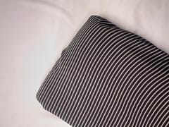 Dark Brown & White Stripes Linen Fabric