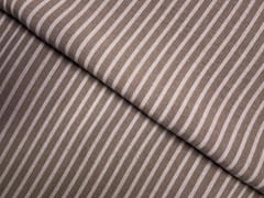 Light Brown & White Stripes Linen Fabric