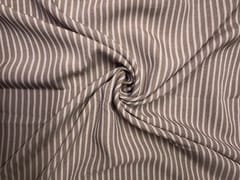 Light Brown & White Stripes Linen Fabric