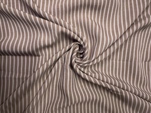 Light Brown & White Stripes Linen Fabric