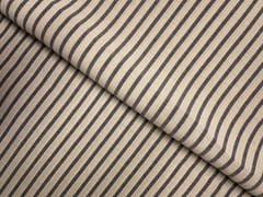 Light Beige & Black Stripes Linen Fabric