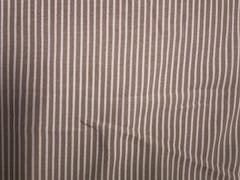 Light Brown & White Stripes Linen Fabric