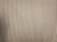 Light Beige & Black Stripes Linen Fabric