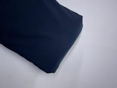 Dark Navy Blue Plain Premium Imported Korean Lachka Fabric