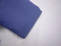 Blue & White Stripes Linen Fabric