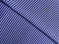 Blue & White Stripes Linen Fabric