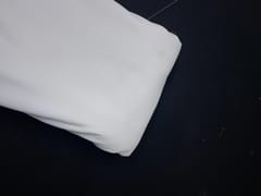 White Plain Premium Imported Korean Lachka Fabric