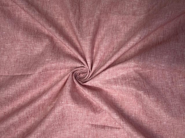 Red Plain Cotton Linen Fabric