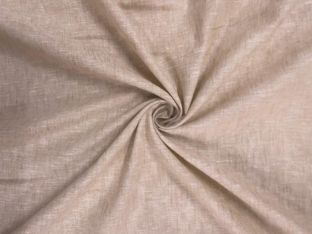 Cream Plain Cotton Linen Fabric