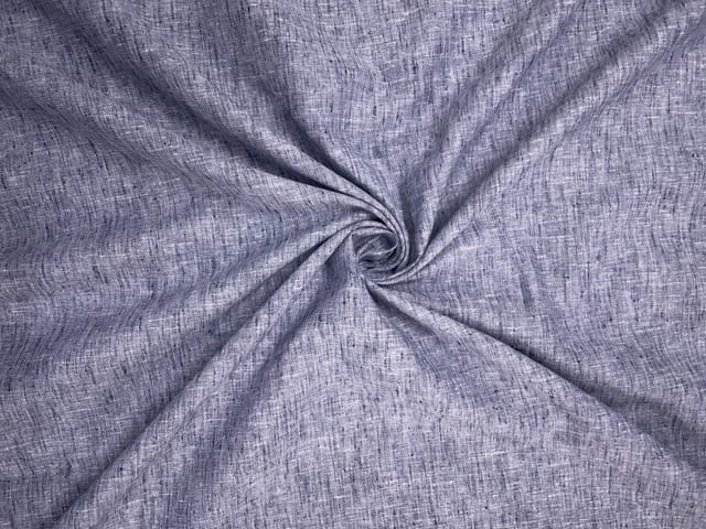 Navy Blue Plain Cotton Linen Fabric