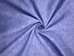 Blue Plain Cotton Linen Fabric
