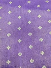 Purple Viscose Fabric With Jacquard Butti