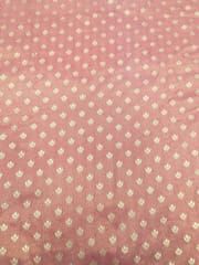 Peach Viscose Fabric With Jacquard Butti