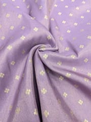 Light Purple Viscose Fabric With Jacquard Butti