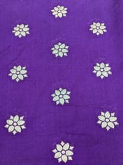 Purple Viscose Fabric With Jacquard Butti