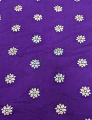 Purple Viscose Fabric With Jacquard Butti