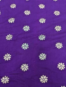 Purple Viscose Fabric With Jacquard Butti