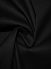 Black cotton poplin lycra fabric