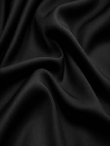 Black cotton poplin lycra fabric