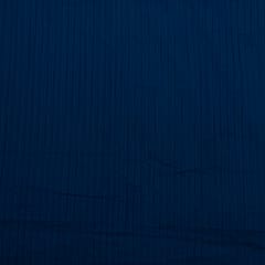 Navy Blue Colour Cotton Pintex Fabric