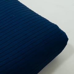 Navy Blue Colour Cotton Pintex Fabric