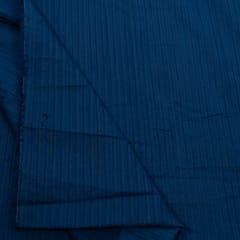 Navy Blue Colour Cotton Pintex Fabric