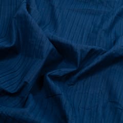 Navy Blue Colour Cotton Pintex Fabric