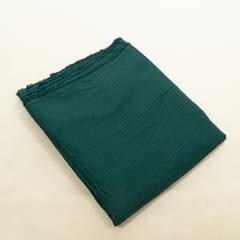 Dark Green Colour Cotton Pintex Fabric