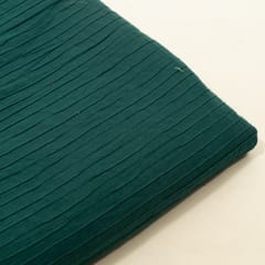 Dark Green Colour Cotton Pintex Fabric