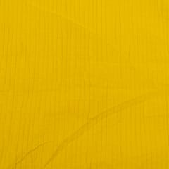 Yellow Colour Cotton Pintex Fabric