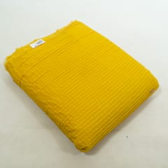 Yellow Colour Cotton Pintex Fabric