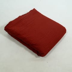 Maroon Colour Cotton Pintex Fabric