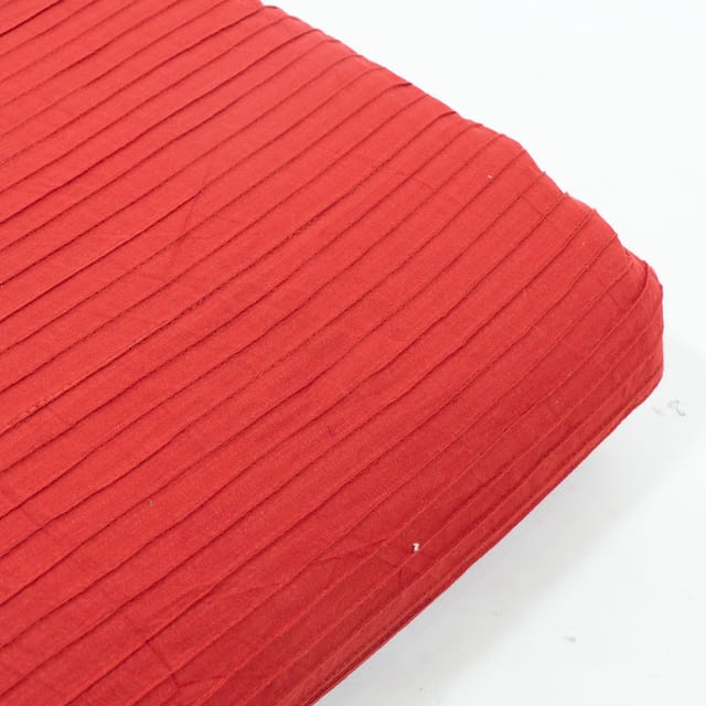Red Colour Cotton Pintex Fabric