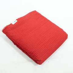 Red Colour Cotton Pintex Fabric