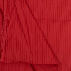 Red Colour Cotton Pintex Fabric