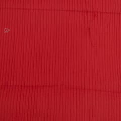 Red Colour Cotton Pintex Fabric