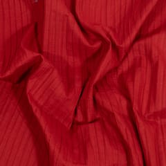 Red Colour Cotton Pintex Fabric