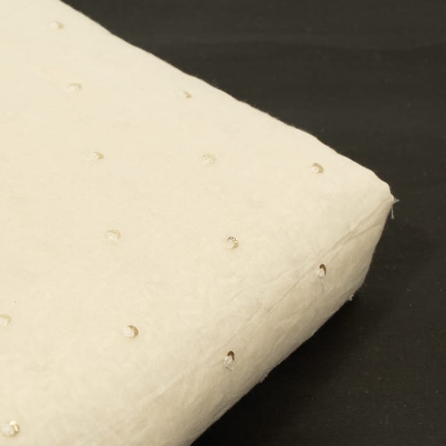 Mal Chanderi Dyeable Fabric with Thread and Sequin Embroidered Booti – Subtle Elegance