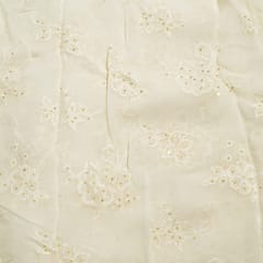Dyeable Viscose Organza Embroidered Fabric