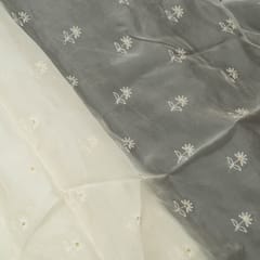 Dyeable Viscose Organza Embroidered Fabric