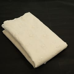 Dyeable Mal Chanderi Thread and Sequins Embroidered Fabric