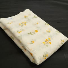 Cram Color Mal Chanderi Embroidered Fabric