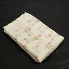 Cram Color Mal Chanderi Embroidered Fabric