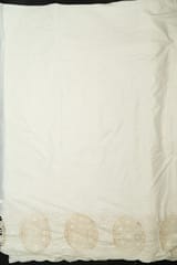 Cream Dyeable Color Cotton Cutwork Embroidered Fabric