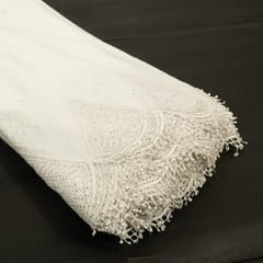Cream Dyeable Color Cotton Cutwork Embroidered Fabric