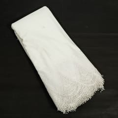 Cream Dyeable Color Cotton Cutwork Embroidered Fabric