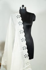 Dyeable Chanderi Embroidered Dupatta