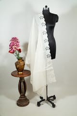 Dyeable Chanderi Embroidered Dupatta