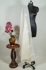 Dyeable Chanderi Embroidered Dupatta