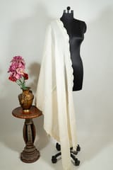 Elegant Kora Cotton Dupatta with Intricate Cutwork – Pure and Timeless